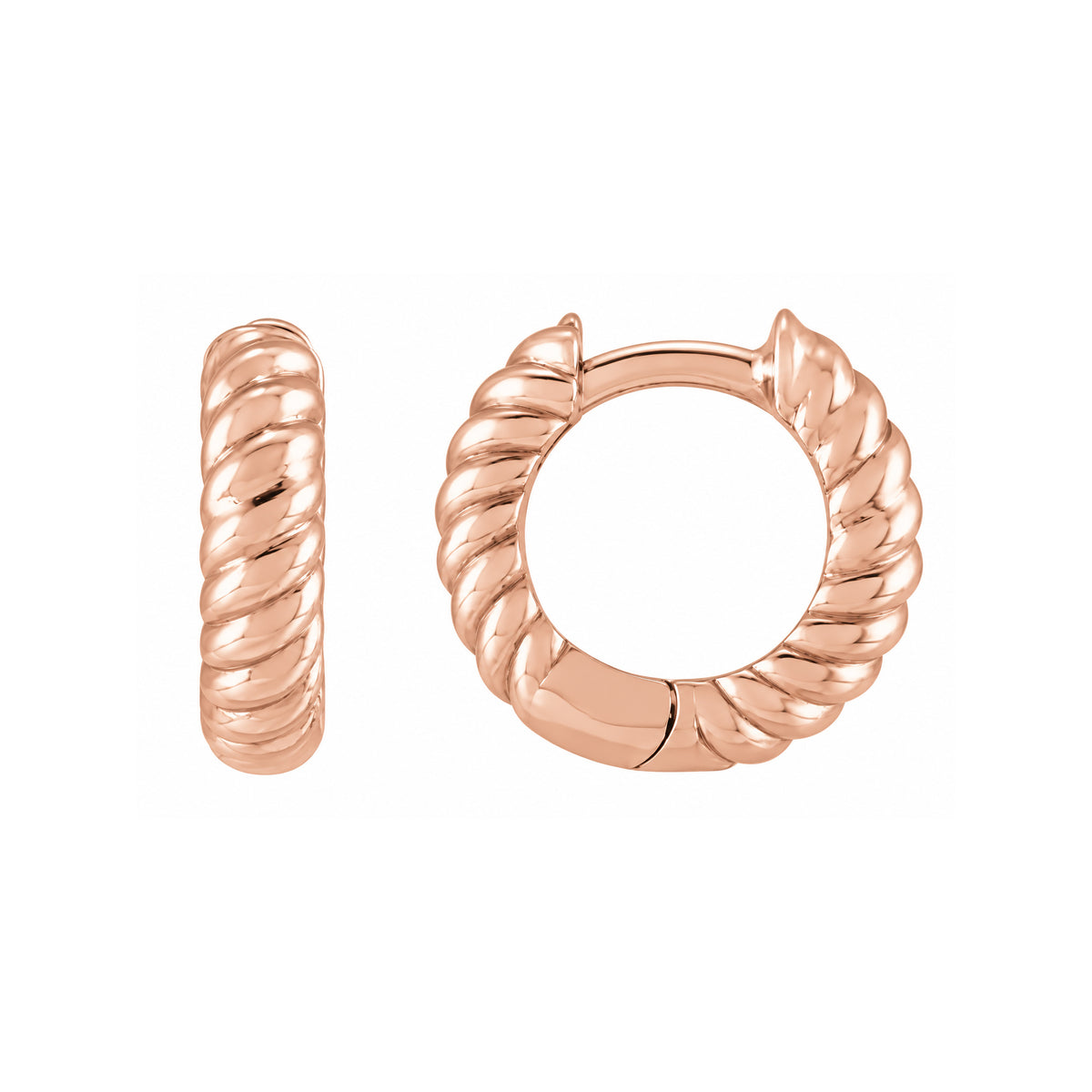 14K Twisted Rope Hoop Earrings